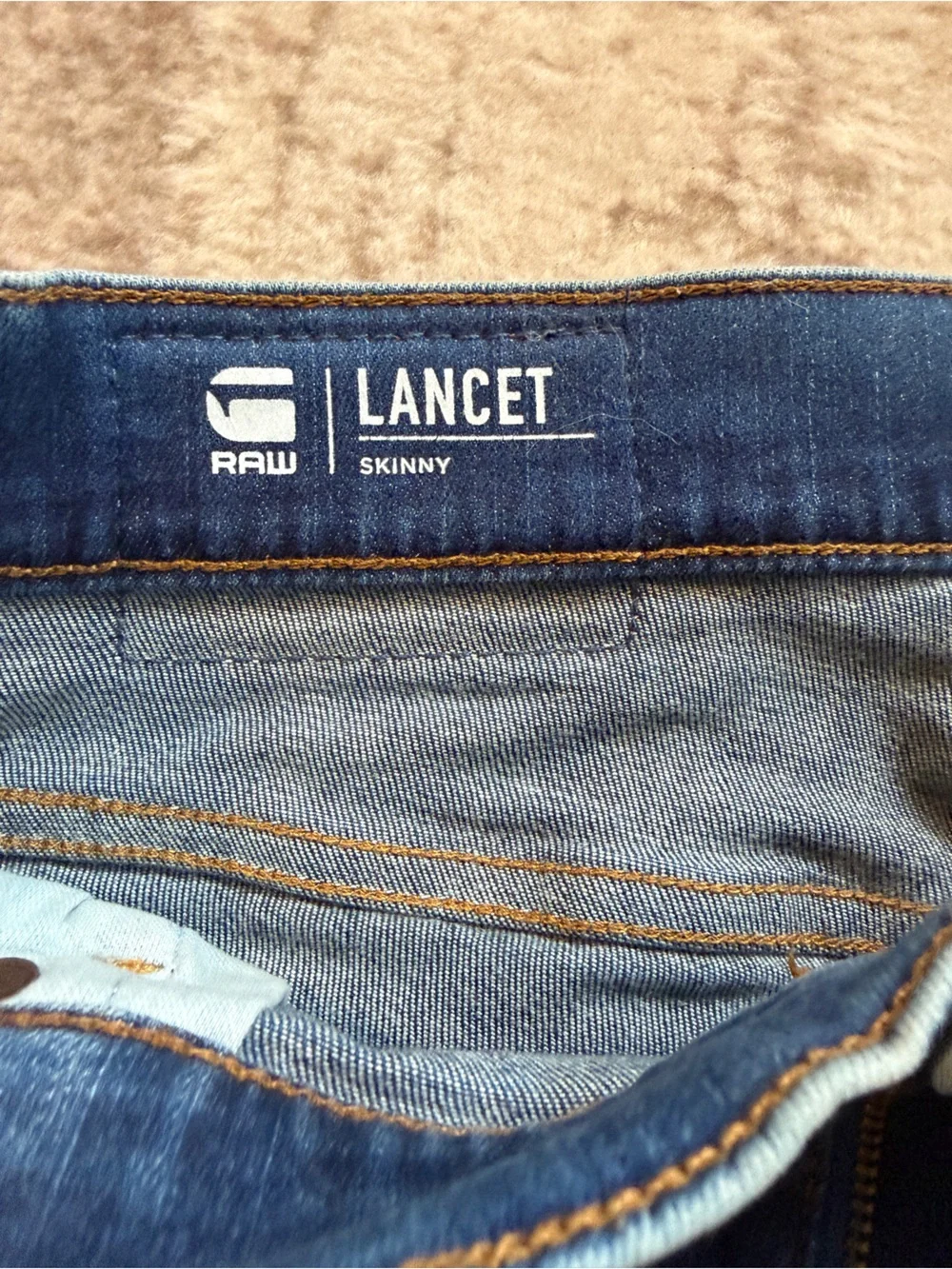 Men’s G‑Star RAW “Lancet Skinny” Jeans — 34W x 32L (Raw Denim)
